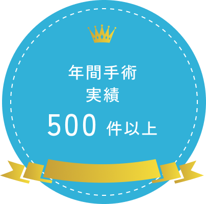年間手術実績500件以上